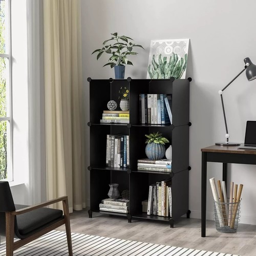 Librería HOMIDEC, Estantería Unidad de Almacenamiento de 6 Cubos, Cubos de Almacenamiento Multiuso Hágalo Usted Mismo - Imagen 6 de 8