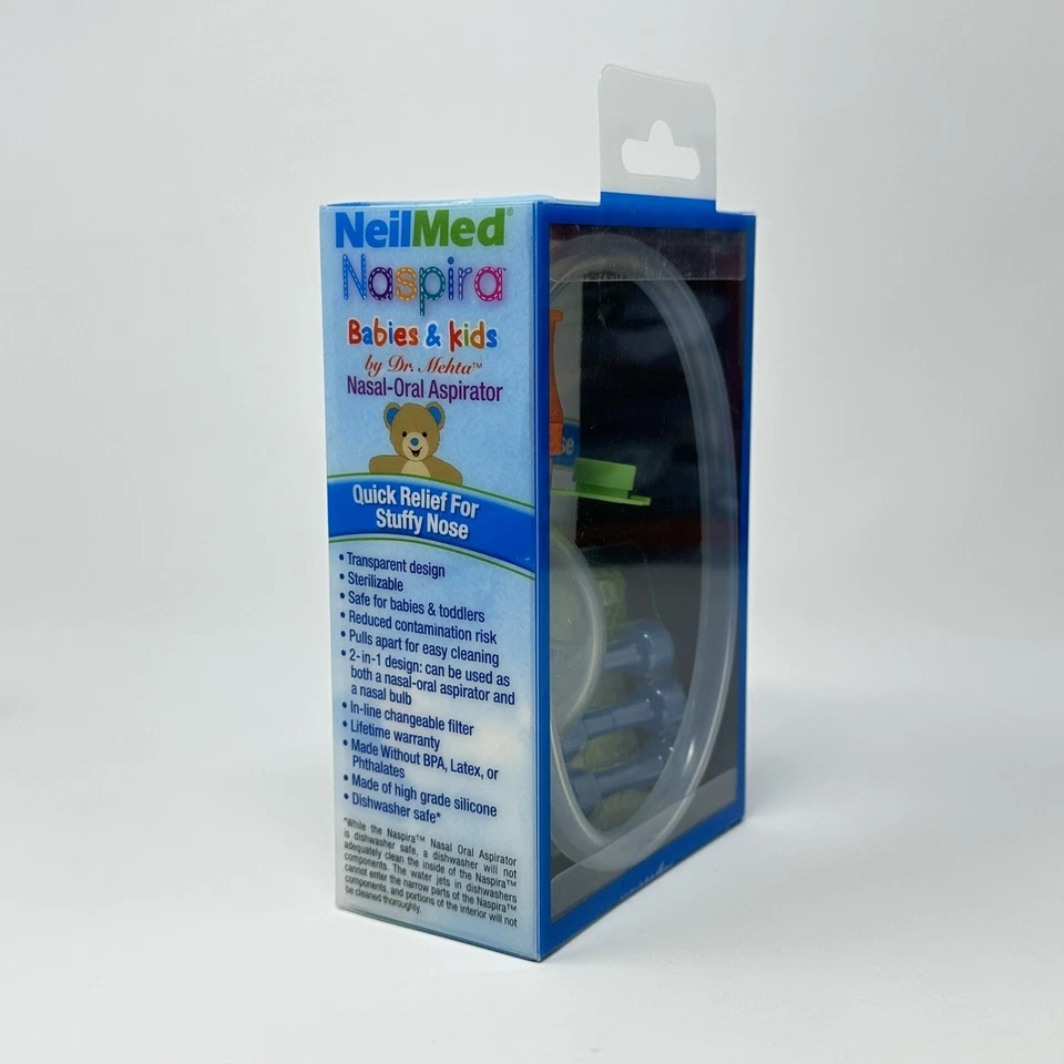 NeilMed Naspira Nasal ORAL ASPIRATOR Relief STUFFY NOSE SINUS Babies Kids NEW - Image 4 of 4