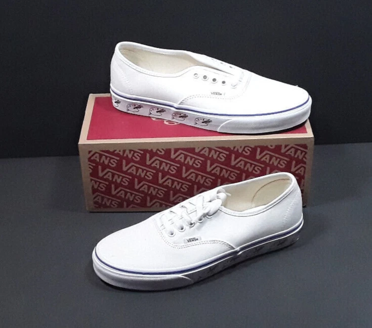 NEW VANS Authentic Sidewall Paint Canvas White Shoes VN0A348A40N