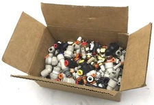 4 Pounds of Randomly Assorted Pneumatic Fittings, See Pictures for Details