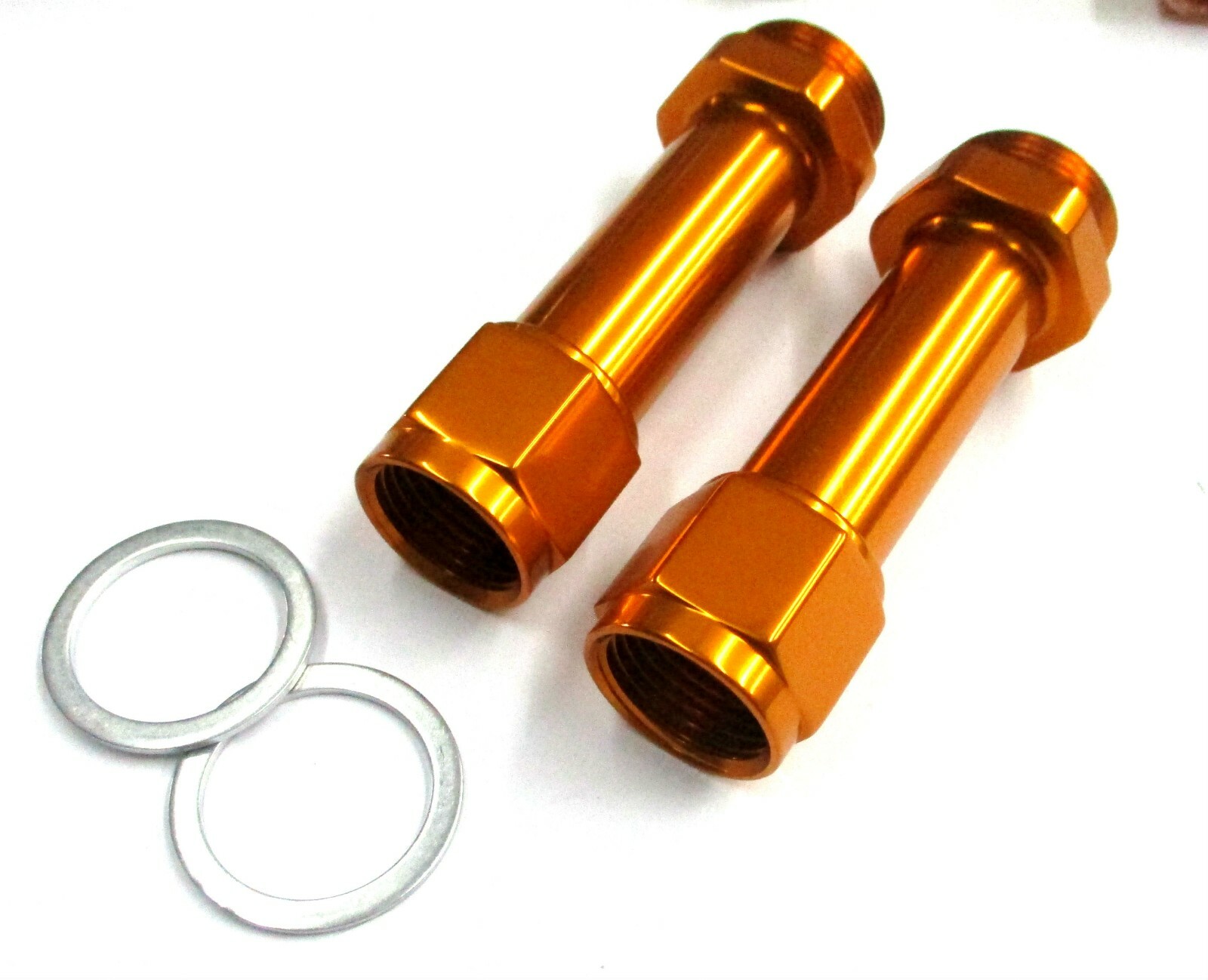 Holley Carb Inlet fittings 08 AN Female x 7/8"20 Show Polished Gold