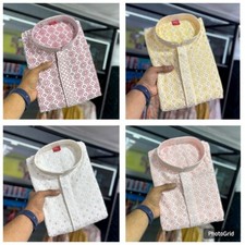 Yellow Kurta Pajama for Man Indian Lucknowi Work Punjabi Kurta for Wedding Party