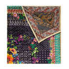 Johnny Was Smokey Vine Cozy Throw Blanket Reversible Home Lounge Black Floral NW