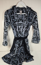 Gamer Controller Robe Boys Gray Hooded Sz M 8/10