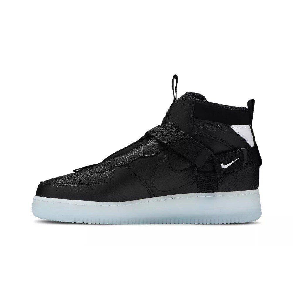 air force 1 mid utility black half blue