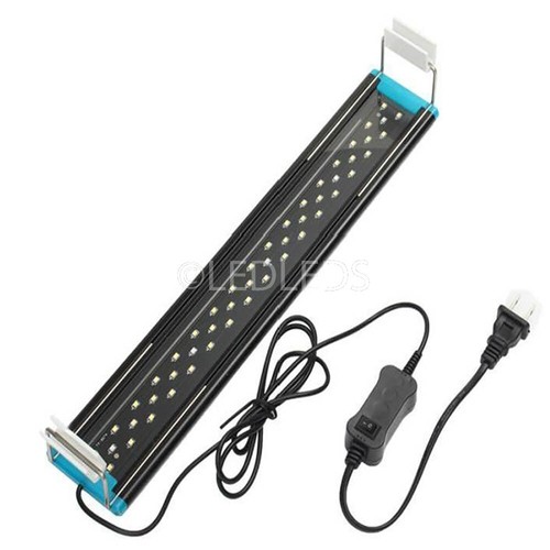 LAMPADA PLAFONIERA 30CM 42 LED 30-40CM ACQUARIO LUCE BIANCA BLU PESCI PIANTE - Foto 4 di 6