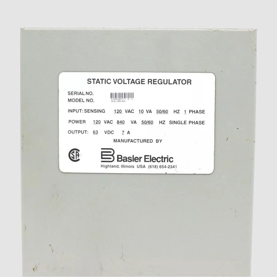BASLER ELECTRIC SR4A-2B01B3A STATIC VOLTAGE REGULATOR SR4A2B01B3A - Image 3 of 4