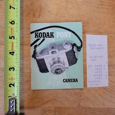 VINTAGE OLD CAMERA BOOKLET MANUAL KODAK PONY 828 3