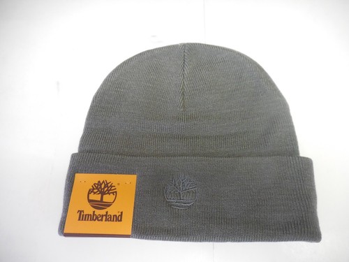 Timberland Unisex Importiert Acryl Basic Bündchen Schwarz Grau Orange Beanie Mütze - Bild 3 von 4