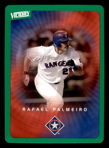 Texas Rangers 2003 2003 Upper Deck Victory Tier 1 Green #95 Rafael Palmeiro Texas Rangers ...