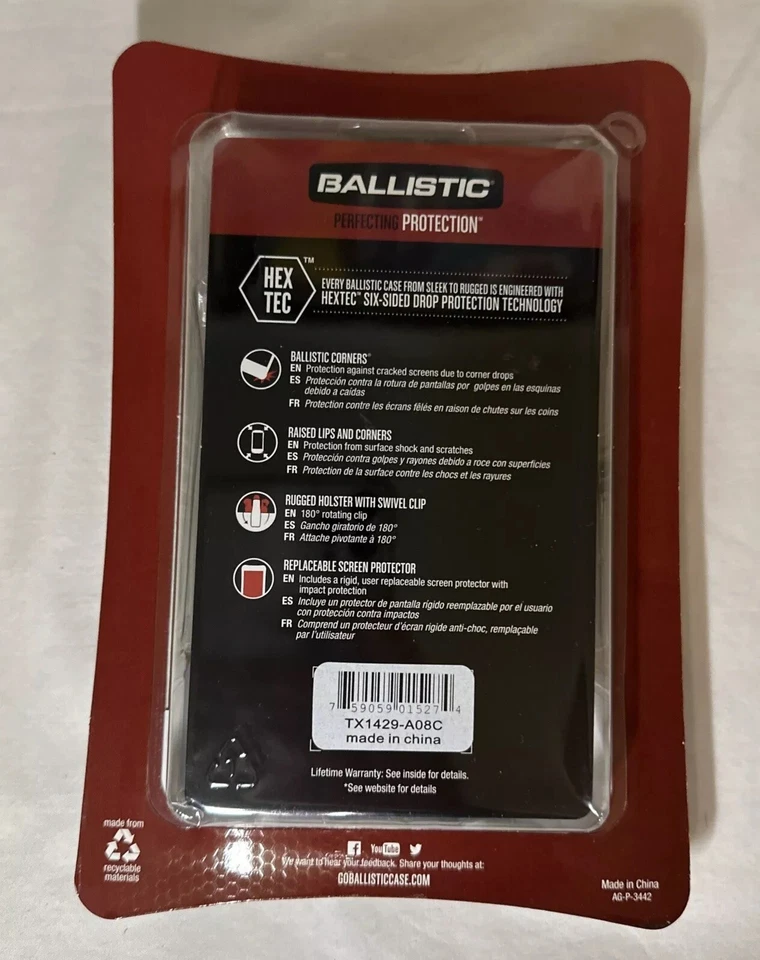 Chaqueta resistente balística Maxx funda y clip para cinturón para iPhone 6 Plus / 6S Plus - negra Foto 2 de 3