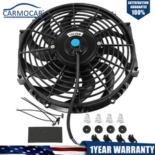 12" inch 12V Universal Slim Fan Push Pull Electric Radiator Cooling Mount Kit