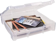 Artbin 6913AB Portable Art & Craft Organizer with Handle, Holds up to 12" X 12" 
