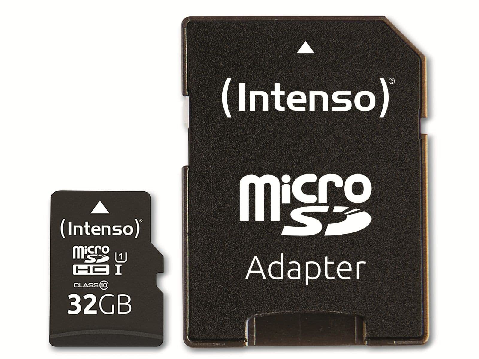 SD MicroSD Card 32GB Intenso SD-HC UHS-I inkl. SD- NUOVO