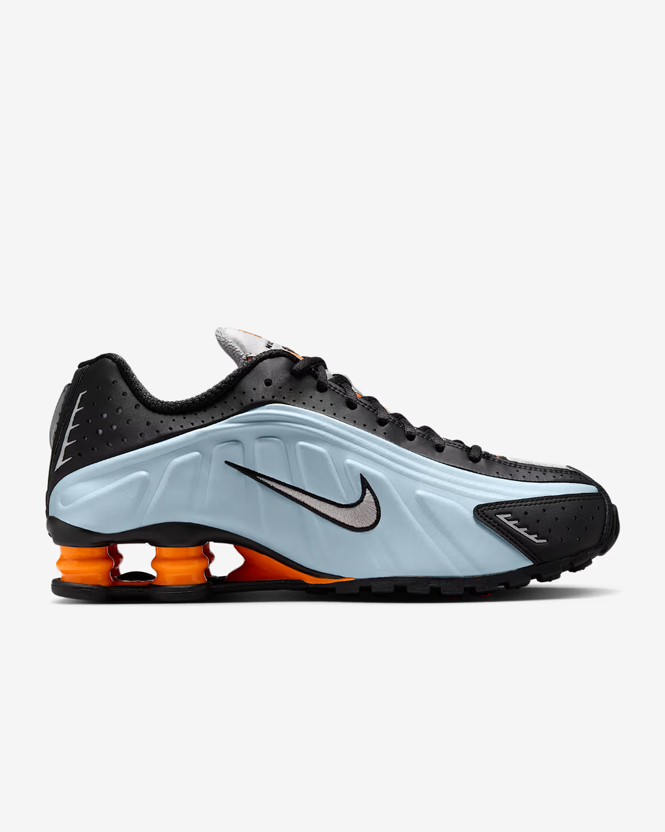 Nike Shox R4 Women's Shoes Trainers in Blue Tint/Total Orange