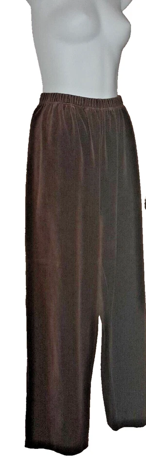 One Step UP Womens Brown Pull On Velvet Pants Size L - Image 4 of 4