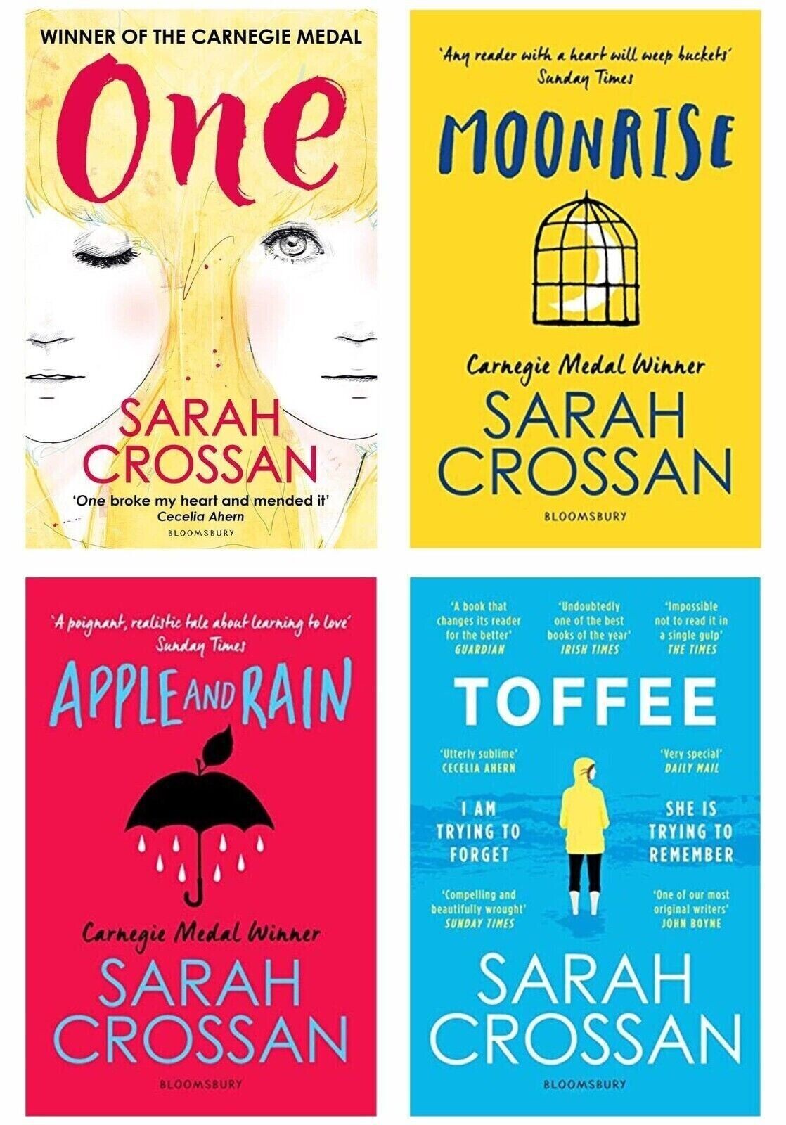 Sarah Crossan Collection 4 Books Set Toffee, Moonrise, Apple and Rain, One NEW - Image 2