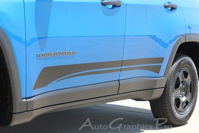 3M Vinyl Graphic Door Stripes Rocker Decals COURSE for 2017-2025 Jeep Compass