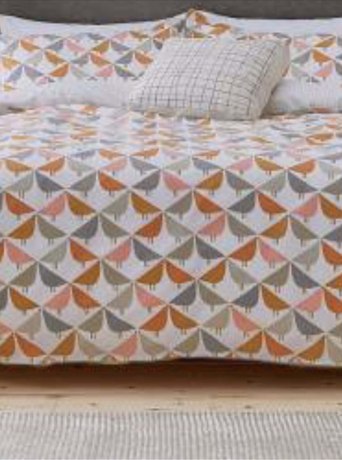 SCION Duvet Cover set 2 pillowcase cotton lintu Kissing Bird Super King