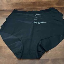 Victoria's Secret BLACK NO SHOW HIPSTER Panties - LOT OF 5 - Seamless LARGE