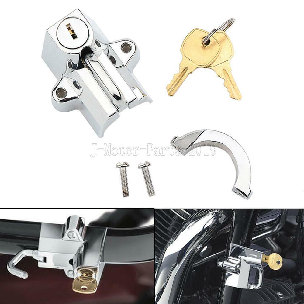 Chrome Helmet Lock for Harley-Davidson Softail Road Glide King