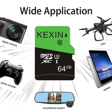 64GB Micro SD Card Memory TF Card SDHC UHS-I For Phone Camera Class 10