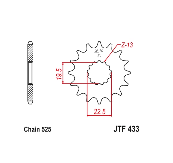 Piñón delantero PBI 14T Suzuki DS250 TS250 TS400 GSF400 Bandit Foto 2 de 2