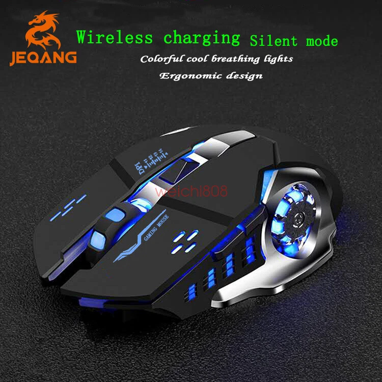 6D LED Rechargeable Wireless Backlit USB Optical Ergonomic Gaming Mouse Mice - Image 3 of 4