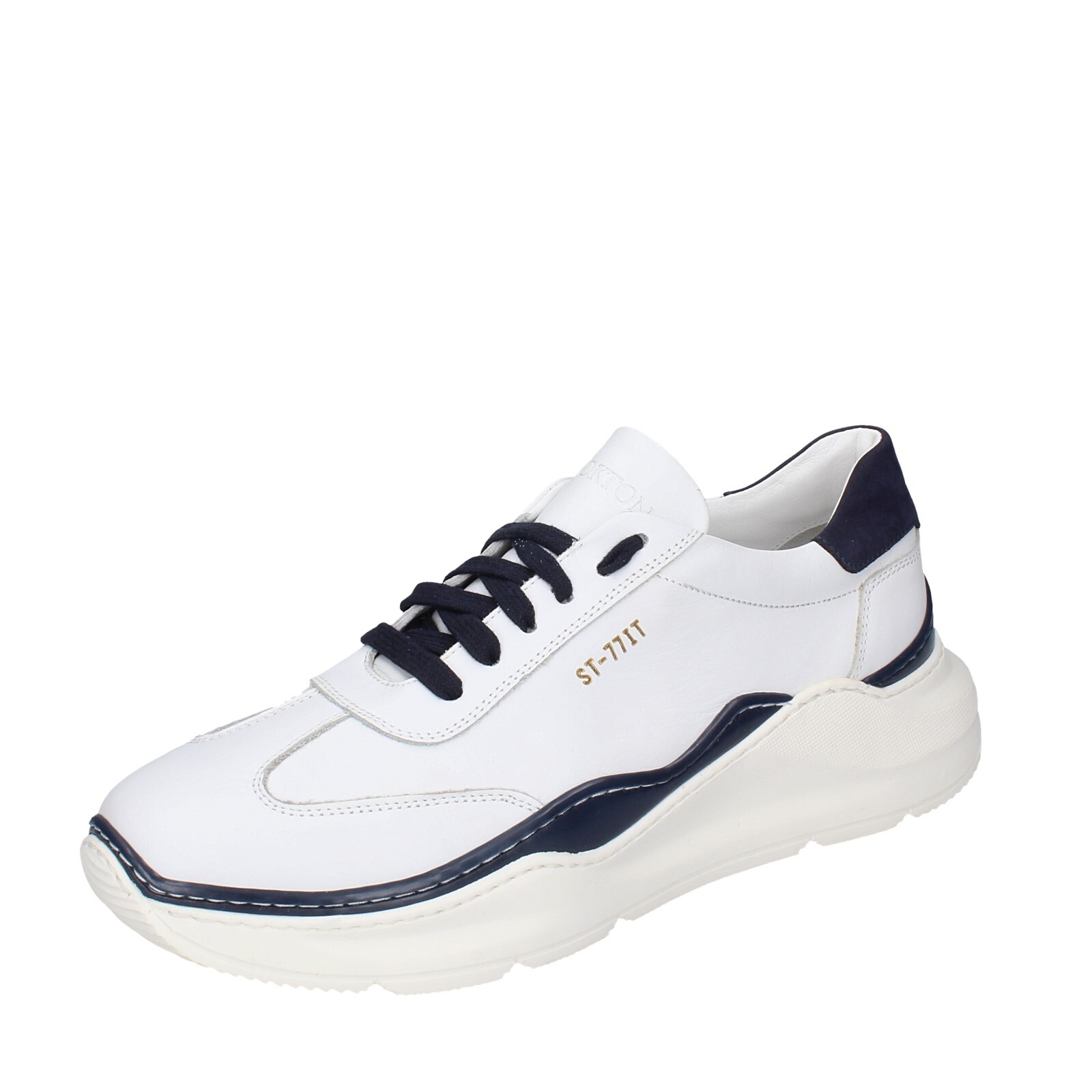 кроссовки schuhe herren STOKTON wei leder blau EX89 16290₽