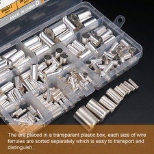 166 Pcs Wire Ferrules Kits Silver Plated Copper Crimp Terminal Connector 8