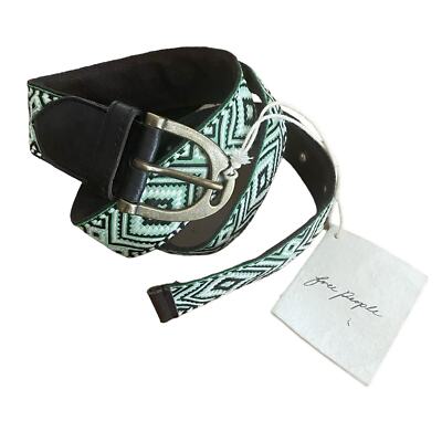 NWT Free People Moving To Mars Belt Jaded Jungle Green S/M  display picture 2