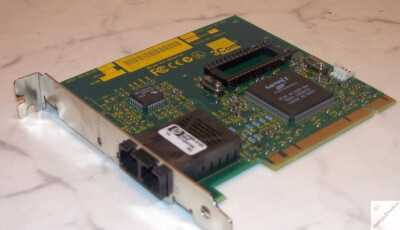 3Com 3C905B FX SC PCI Fiber Netzwerkarte LWL NIC Lan Card _kv
