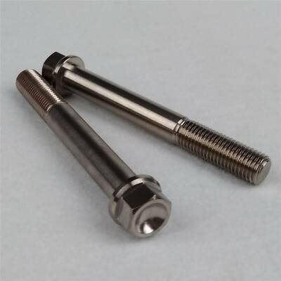 1* M10 X20-90mm Titanium Drilled Flange Hex Socket Pitch Screw Bolt Motorcycle E - Foto 6