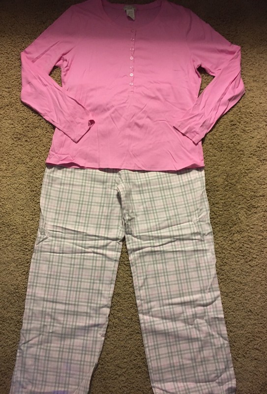 Women's Deane & White Long Sleeve Pajama Set Sleepwear Size XL  NWOT