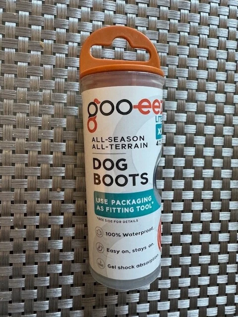 Goo-eez Lites Black Stretch All Season Dogs Booties BOOTS X-Small XS Pk Of 4