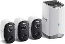 Baseus Security hub station 3-Camera Kit 2K No Monthly Fee 16TB Alexa Google Hom