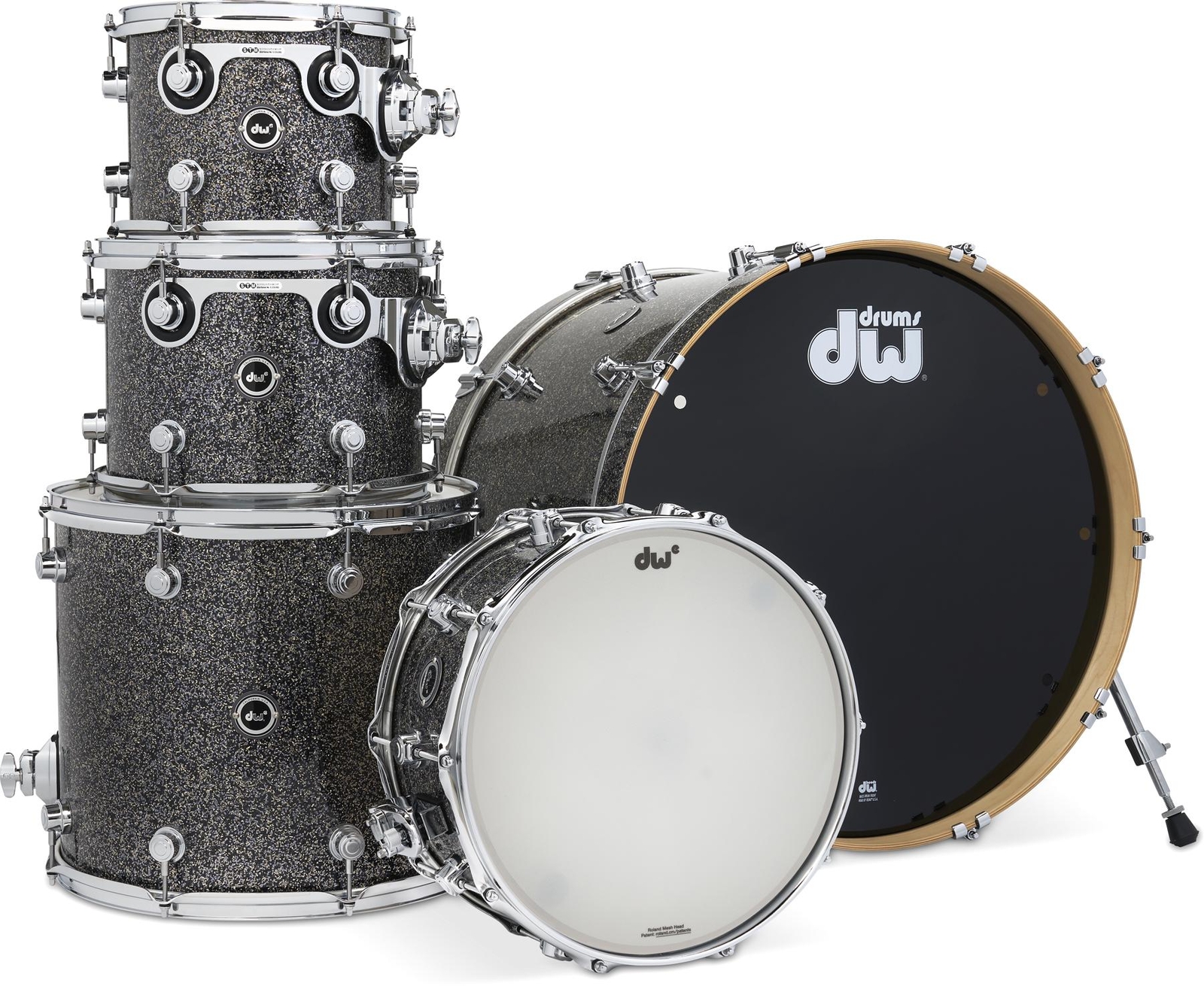 Набор из 5 предметов DW DWe - Black Galaxy FinishPly