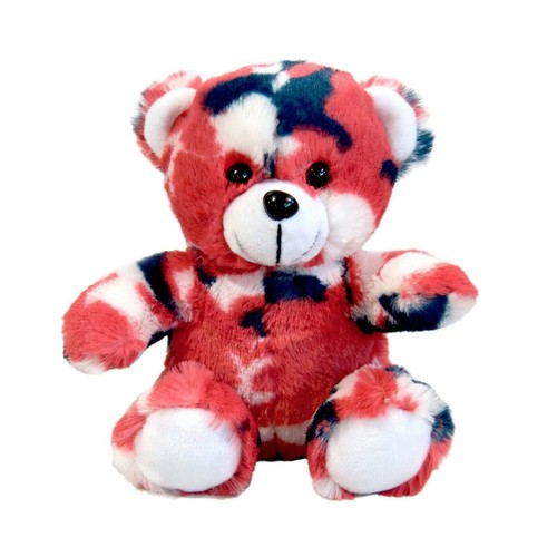 Red White and Blue Camo 6in Small Teddy Bear
