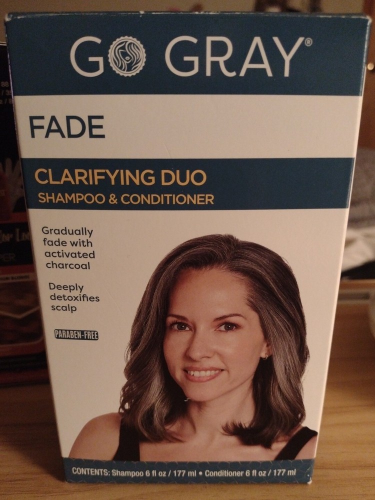 Go Gray Charcoal Shampoo & Conditioner Set 6oz Each for Silver Hair