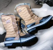 Sorel Womens Tofino 2 Waterproof Tall Lace Insulated Boots Size 7.5 Curry Fawn