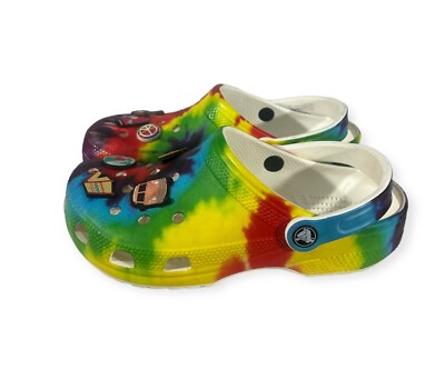 Crocs Men's and Women's Classic Tie Dye Clogs Tie Dye Crocs Mens  Women’s