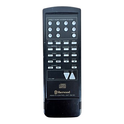 Sherwood CD AUDIO SYSTEM RM-30 Remote Control Replacement Has Been Tested
