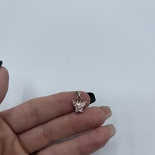 Stunning Small Signed 925 Sterling Silver Butterfly C Z Design Pendant P198