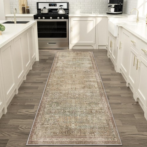 Runner Rug 2x5 Non Slip Hallway Runner Rugs Machine Washable Lightweight Low ... - Picture 2 of 7