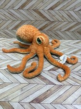 Wishpets Octopus Orange Plush Deep Sea Animal 2013 Stuffed Realistic 16"