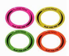 Set Of 4 Toy Flying Ring Frisbee Toys Ideal For The Beach/Garden *BRAND NEW*
