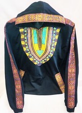Black Dashiki Print hoodie