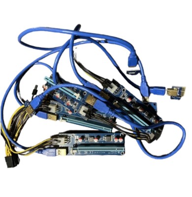Ethereum PCI-E 1x to 16x Powered USB3.0 GPU Riser Extender Adapter Card VER 009s