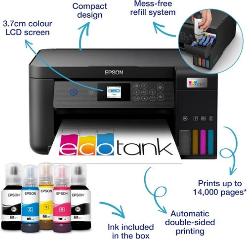 Epson EcoTank ET-2850 A4 Multifunction Air Print and Wi-Fi Ink Tank Printer