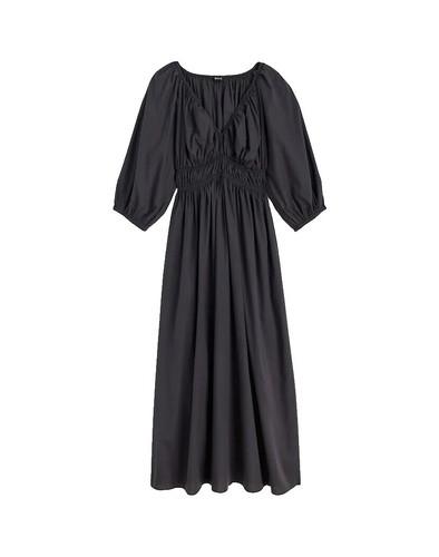 knee length dresses for ladies Madewell Patchwork Gingham Button-Front Tiered Midi Dress